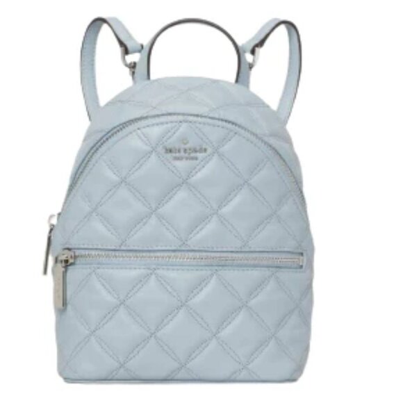 Kate Spade New York Natalia Mini Convertible Backpack in Brushed Steel B… - Picture 1 of 12